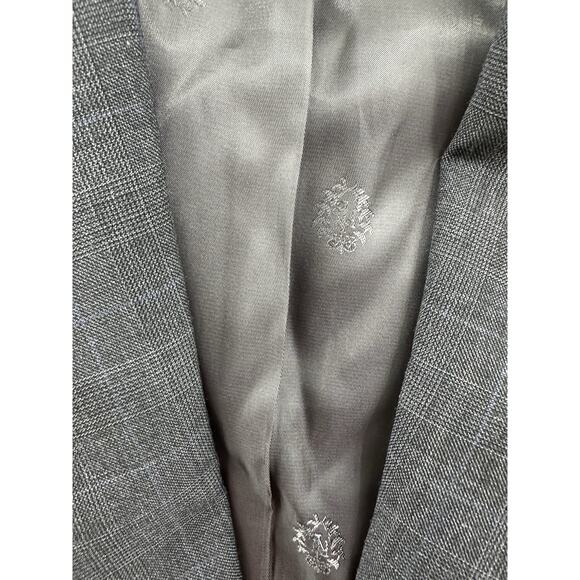 Lauren Ralph Lauren Mens Lancaster Suit Jacket Gray Wool Blend Stretch 44L New - Picture 8 of 12